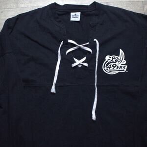Charlotte 49ers Spirit Jersey Lace Up Pullover Black Small Y2K